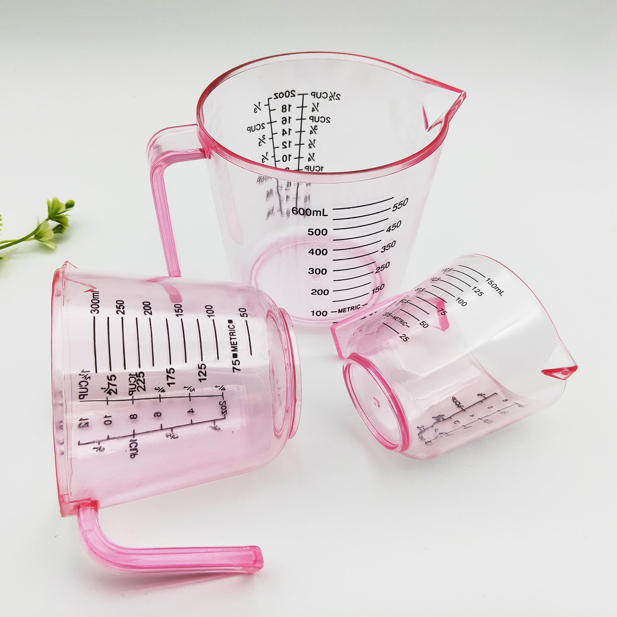 Amazon.com: Plastic Measuring Cup Set, Kitchen Cooking and Baking